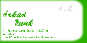 arkad munk business card